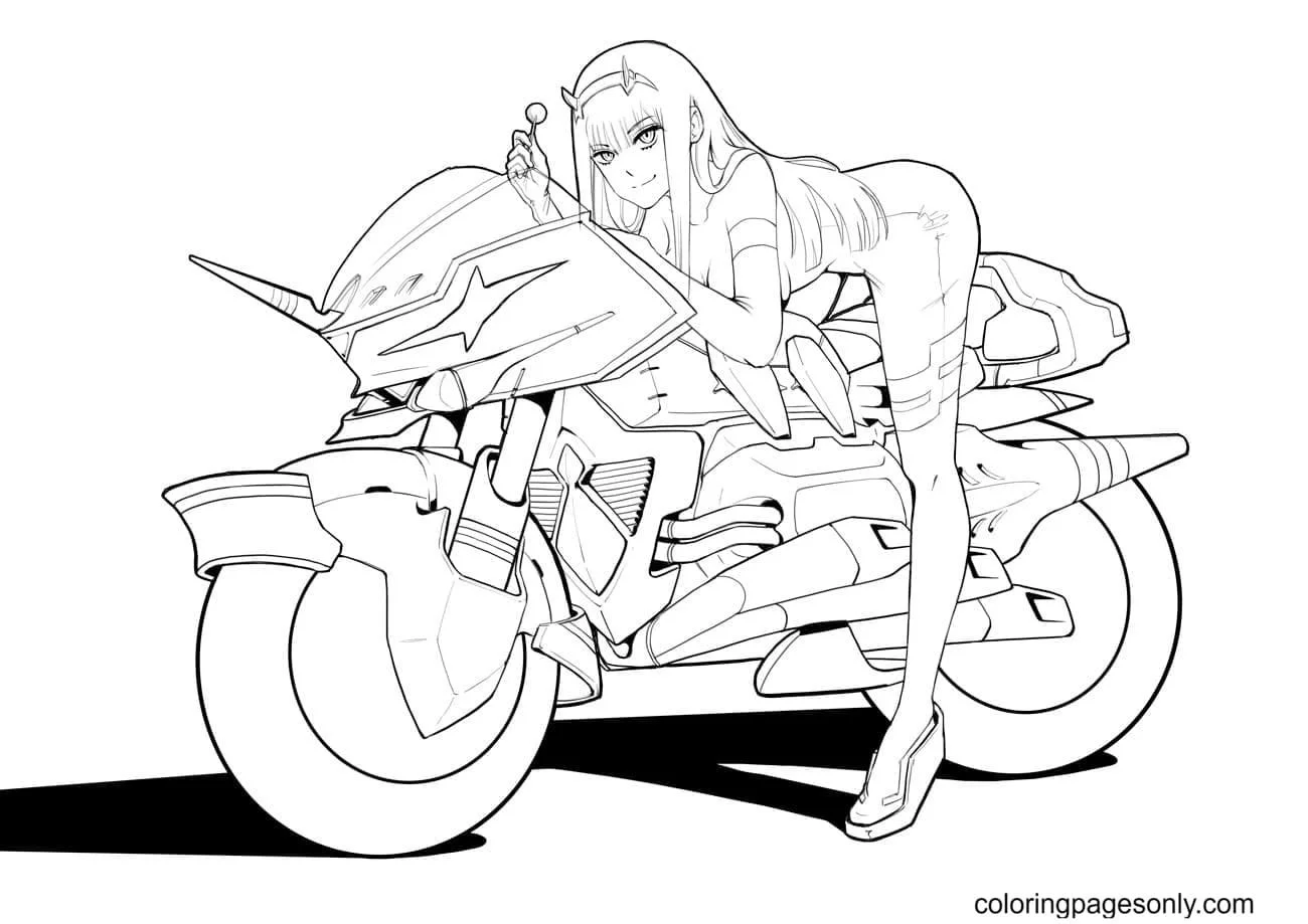 Zero Two Coloring Pages 17