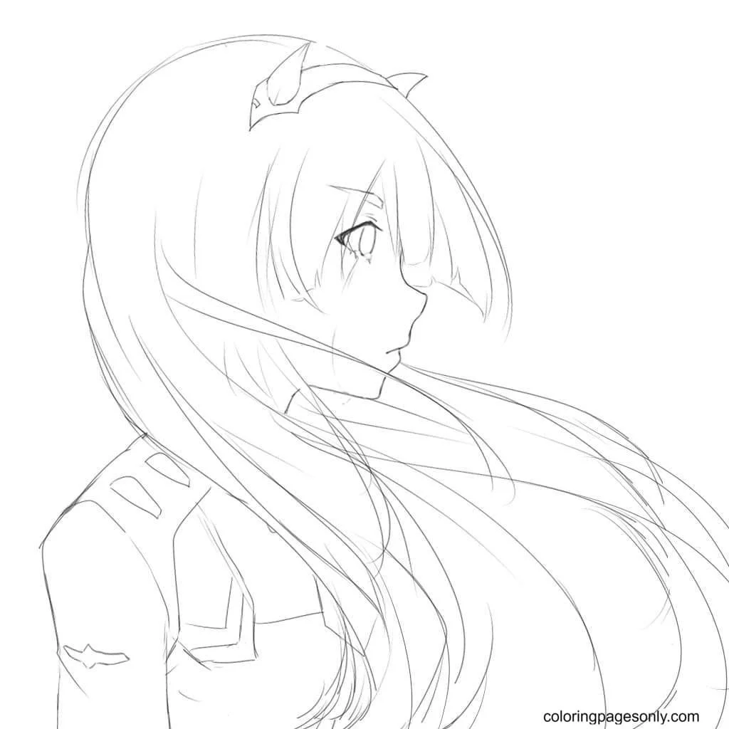 Zero Two Coloring Pages 2